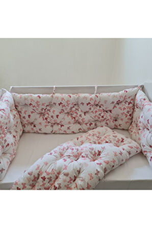 70 x 130 - Bebek Beşik Kenar Koruma Takımı - 40 cm Yükseklik, Yıkanabilir