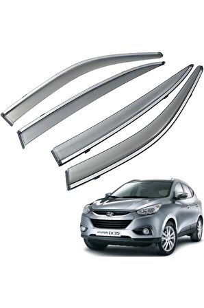 Hyundai İX.35 Mügen Cam Rüzgarlığı Kromlu Rüzgarlık ( Paslanmaz Kromlu ) 2010-2015 Arası FÜME RENK
