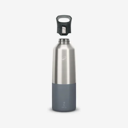 QUECHUA Outdoor Paslanmaz Çelik Termos - 1 L - Gri - 900