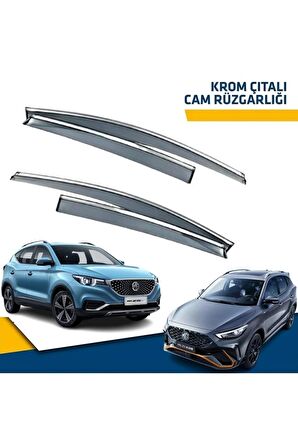 MG ZS Mügen Cam Rüzgarlığı Kromlu Rüzgarlık ( Paslanmaz Nikelajlı ) 2021 Sonrası 4 Lü Set YENİ ÜRÜN