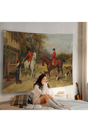 Heywood Hardy'un İngiliz Köyü Duvar Örtüsü-7017