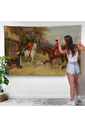 Heywood Hardy'un İngiliz Köyü Duvar Örtüsü-7017