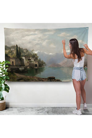 Robert Schultze' Komo Gölü Duvar Örtüsü - Bellagio by Lake Como-7018