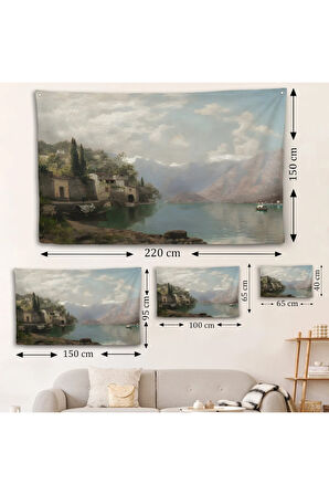 Robert Schultze' Komo Gölü Duvar Örtüsü - Bellagio by Lake Como-7018
