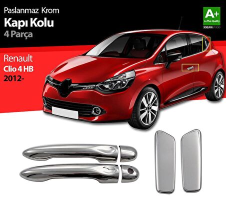 S-Dizayn Renault Clio 4 HB Krom Kapı Kolu 4 Kapı 2012 Üzeri