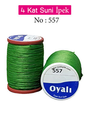 Oyalı 4 Kat Suni İpek İplik İğne Oyası Boncuk İpi Tığ Oyası No:557