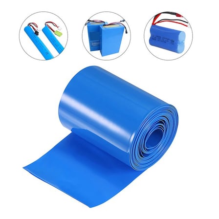 Powermaster 1 Metre 82 Mm Mavi PVC Shrink Isı İle Daralan 18650 Pil Yalıtım Kılıfı (5 Adet)