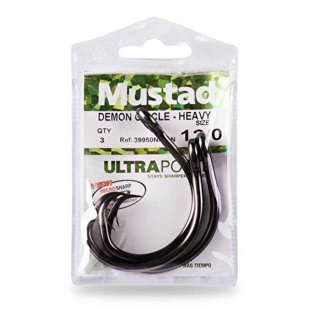 Mustad Olta İğnesi 39950 NPBN 3 lü METALİK SİYAH-NO:9-0