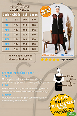 Kadın Büyük Beden Transparan Taşlı Uzun Yelek