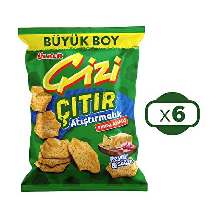 Ülker Çizi Çıtır Atıştırmalık 80 gr Peynir&Soğan x 6 Adet