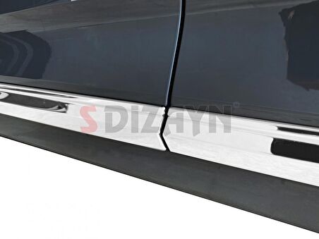 S-Dizayn Renault Clio 5 Krom Yan Kapı Çıtası 4 Prç. 2019 ve Üzeri
