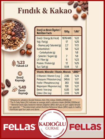 Fellas Granola - Fındık & Kakao 200 G