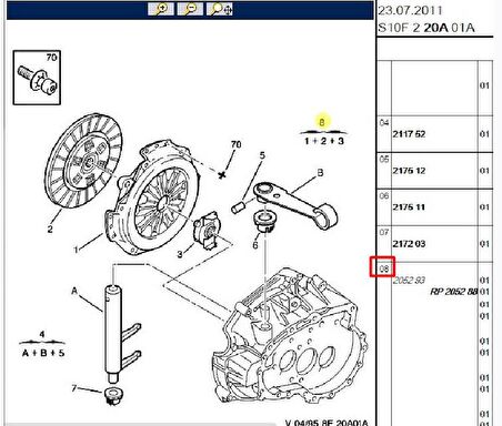 3'lü Debriyaj Takımı(Baskı+Disk+Rulman)Peugeot207-Ford-Focus 