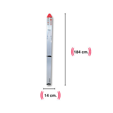 2*5 171 cm. Katlanır Alüminyum Çubuk Merdiven