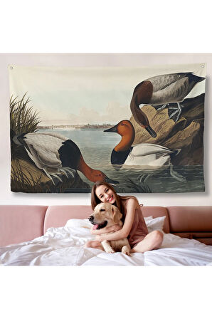 John James Audubon Ördekler Duvar Örtüsü-7030