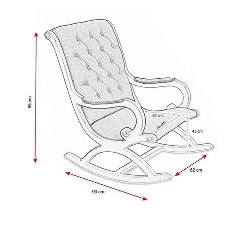 Asedia Rustik Ceviz Otantik Sallanan Sandalye Dinlenme Koltuğu Baba Koltuğu