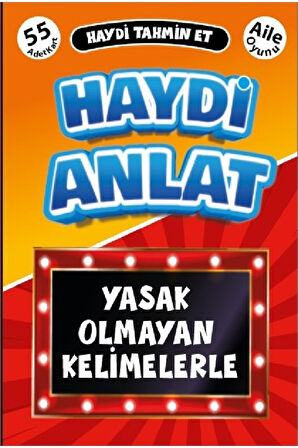 Haydi Anlat Kart Oyunu Zeka Akıl Strateji Yasak Olmayan Kelimelerle Anlat 55 Kart