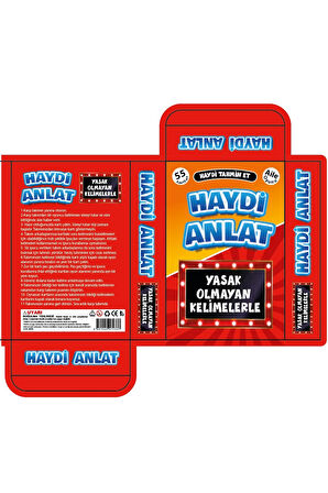 Haydi Anlat Kart Oyunu Zeka Akıl Strateji Yasak Olmayan Kelimelerle Anlat 55 Kart