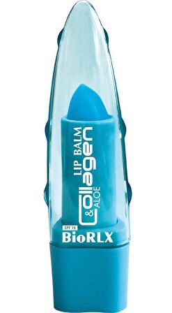 BioRLX Aloe Vera Dudak Balmı Kolajen Dolgun Görünümlü SPF 15 Uzun Süre Korumalı Renksiz Vegan Dudak Bakım 3,5 g