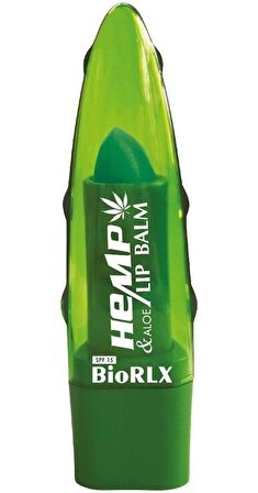 BioRLX Aloe Vera Dudak Balmı Hemp SPF 15 Uzun Süre Korumalı Yatıştırıcı Renksiz Vegan Dudak Bakım 3,5 g