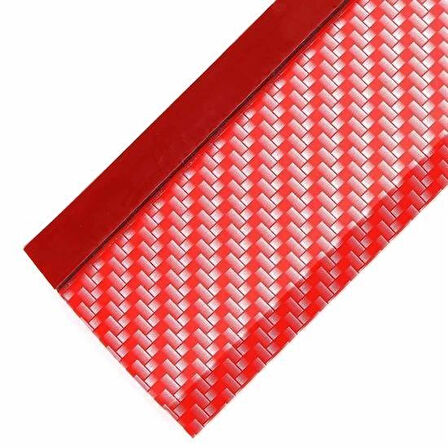 caselka® Kırmızı Renkli 2,5 Metre Araba Oto Ön Tampon Koruyucu Kauçuk Pratik Tampon Şerit Bant Döşeme