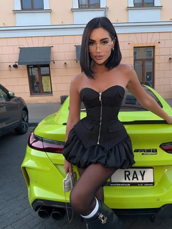 PAMELA ÇİZGİLİ BALON ŞORT ETEKLİ TAKIM