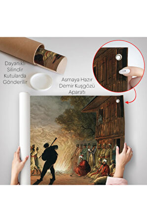 Luigi Mayer'ın Bulgar Köylülerinin Dansı Duvar Örtüsü-7036