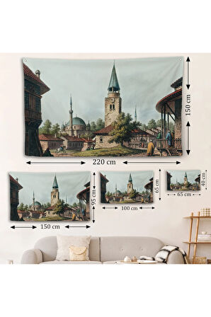 Luigi Mayer - Osmanlı Dönemi Bulgaristan Razgrad Kaskerat Duvar Örtüsü-7038