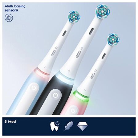 Oral-B IO 3  Mavi Elektrikli Diş Fırçası, 1 Diş Fırçası Başlığı, Braun Tasarımı