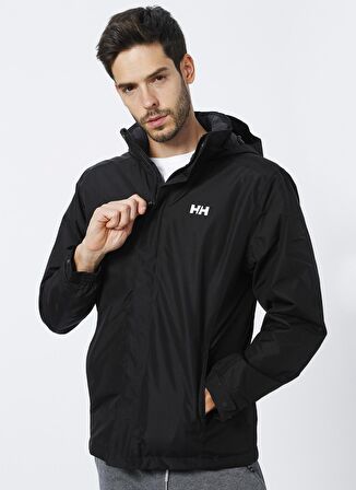 Helly Hansen Hh Dubliner Insulated Jacket Fermuarlı Normal Kalıp Siyah Erkek Yağmurluk