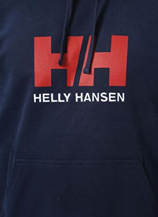 Helly Hansen Hh Hh Logo Hoodie Kapüşonlu Normal Kalıp Lacivert Erkek Sweatshirt