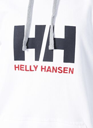 Helly Hansen Hh Hh Logo Hoodie Kapüşonlu Normal Kalıp Beyaz Erkek Sweatshirt