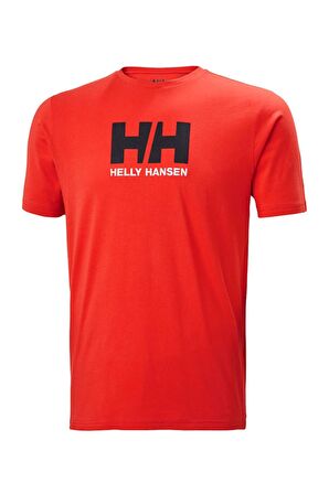 Helly Hansen Bisiklet Yaka Baskılı Kırmızı Erkek T-Shirt
