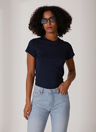 Helly Hansen Bisiklet Yaka Lacivert Kadın T-Shirt HHA.48373_W HH TECH T-SHIRT