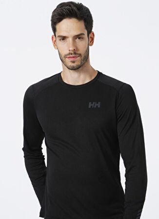 Helly Hansen Hh Lifa Active Crew Bisiklet Yaka Normal Kalıp Siyah Erkek Üst İçlik