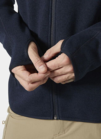 Helly Hansen HHA.49429_HHA.597_VARDE POLAR 2.0 Lacivert Dik Yaka Normal Düz Erkek Polar Sweatshırt