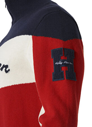 Helly Hansen Kırmızı Erkek Fermuarlı Normal Düz Kazak HHA.66025_HELLY HANSEN APRES KNITTE
