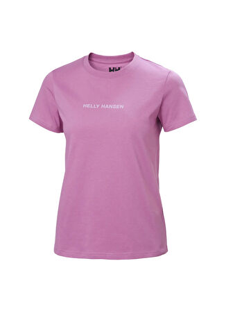 Helly Hansen HHA.54591_HELLY HANSEN W CORE T-SHI Mor Bisiklet Yaka Normal Düz Kadın T-Shirt