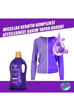 Bingo Giysi Şampuanı Arındırıcı Etki 4l 2'li