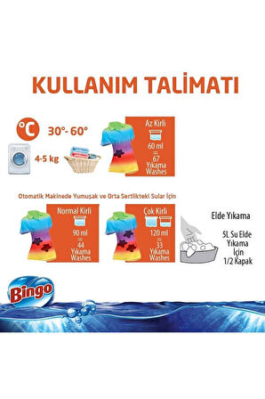 Bingo Giysi Şampuanı Canlandırıcı Etki 4l 4'lü