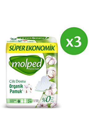 Molped Pure & Soft Normal Süper Ekonomik Ped 24 Lü X 3 Adet