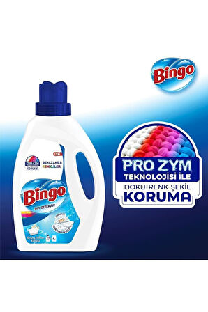 Bingo Sıvı Çamaşır Deterjanı Beyaz Sabun 1755 ml 3lü