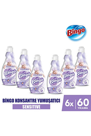 Soft Konsantre Çamaşır Yumuşatıcısı Sensitive 1440 ml X 6 Adet