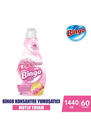 Bingo Soft Konsantre Çamaşır Yumuşatıcısı Mutlu Yuvam 1440 ml X 6 Adet