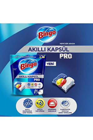 Bingo Akıllı Kapsül Pro Bulaşık Makinesi Deterjanı Tableti 160'lı