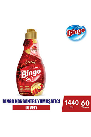 Bingo Soft Konsantre Çamaşır Yumuşatıcısı Lovely 1440 ml X 6 Adet