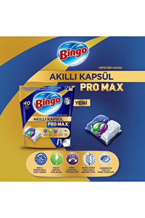 Bingo Akıllı Kapsül Pro Max Bulaşık Deterjanı Tableti 120-li