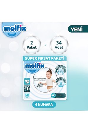 Molfix Premium Süper Fırsat Paketi 6 Beden 68 Adet
