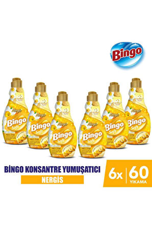 Bingo Soft Konsantre Çamaşır Yumuşatıcısı Nergis 1440 ml X 6 Adet