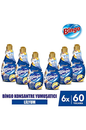 Bingo Soft Konsantre Çamaşır Yumuşatıcısı Lilyum 1440 ml X 6 Adet